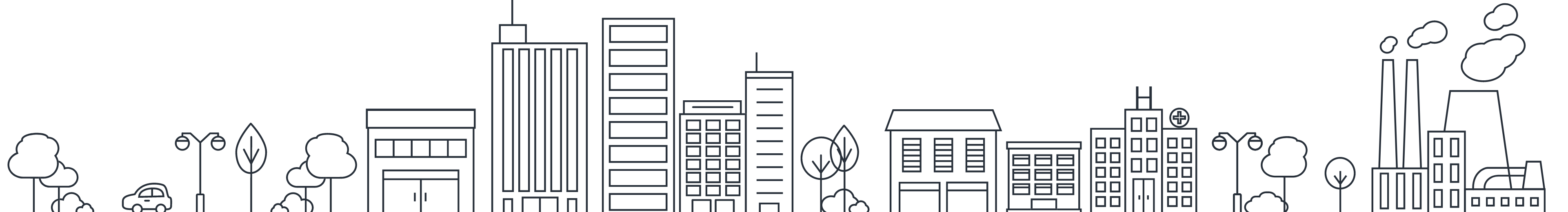 Graphic showing a city skyline
