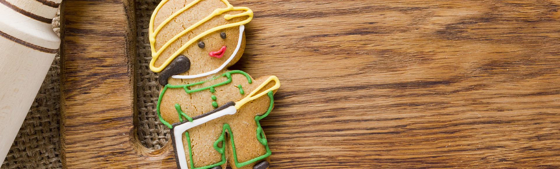 Image showing a gingerbread man made to look like a firefighter