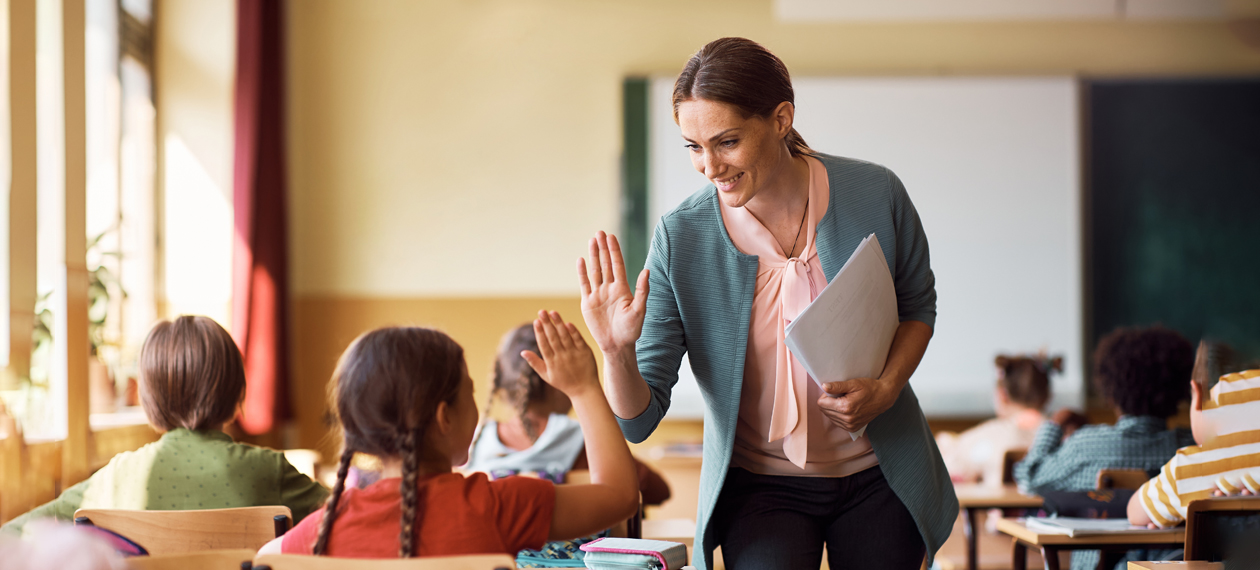 Image showing a teacher in her class