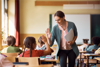 Image showing a teacher in her class