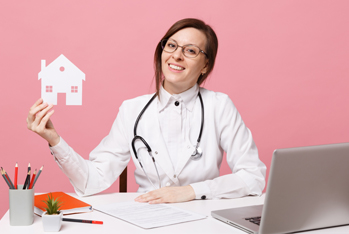 Image showing a nurse on a desk 