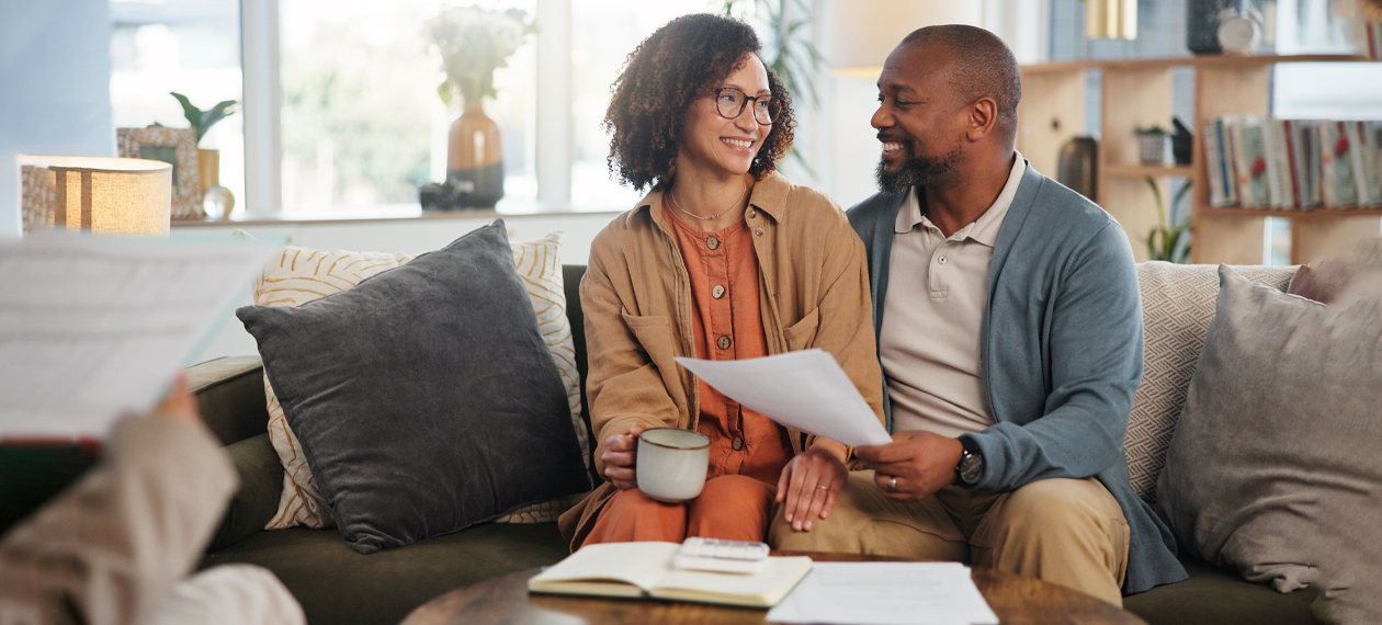 Image showing a couple smiling to each other