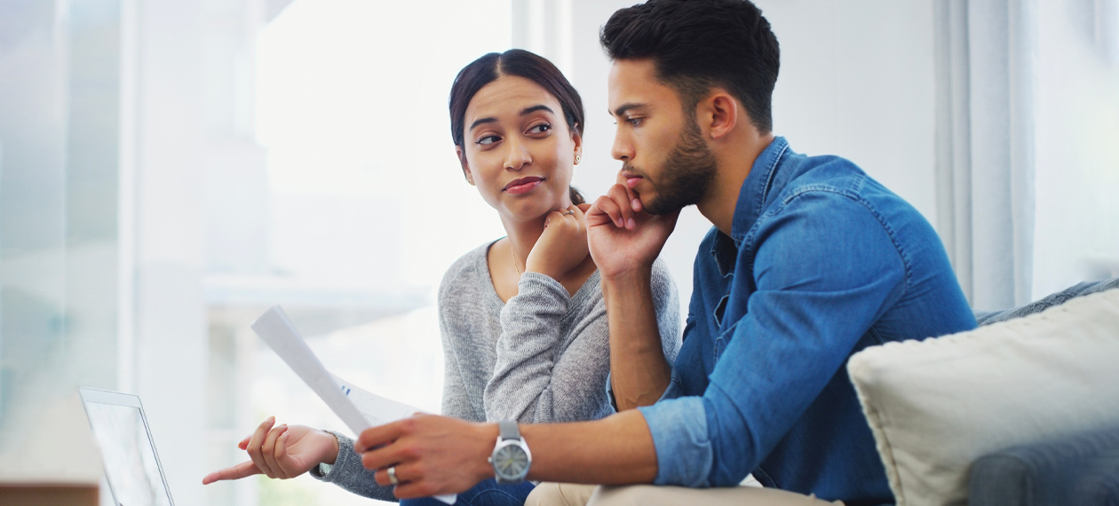 Image showing couple discussing mortgage plan