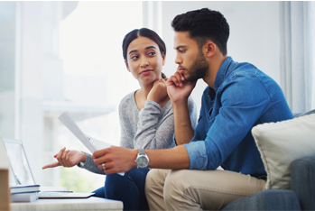 Image showing couple discussing mortgage plan