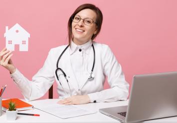 Image showing a nurse on a desk 