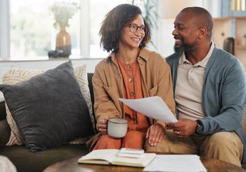 Image showing a couple smiling to each other