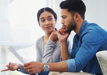 Image showing couple discussing mortgage plan