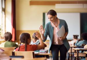 Image showing a teacher in her class