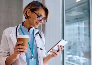 image showing a NHS doctor