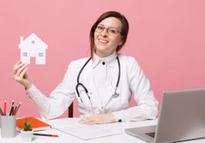 Image showing a nurse on a desk 