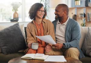 Image showing a couple smiling to each other