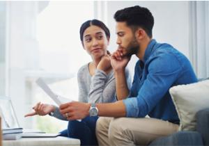 Image showing couple discussing mortgage plan
